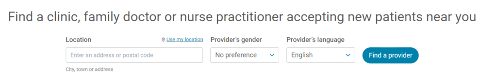 find a provider advanced search